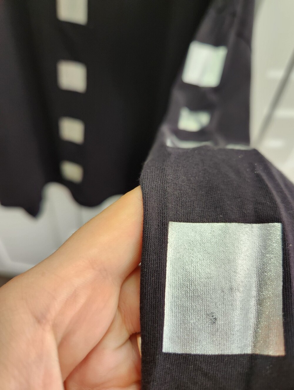 PLANET By Lauren G Pima Cotton Boxy Long Sleeve Tee Cube One Size Lagenlook - Picture 12 of 12